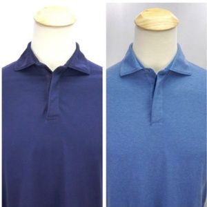 Ermenegildo Zegna Men XXL lot of 2 shirts blue d5